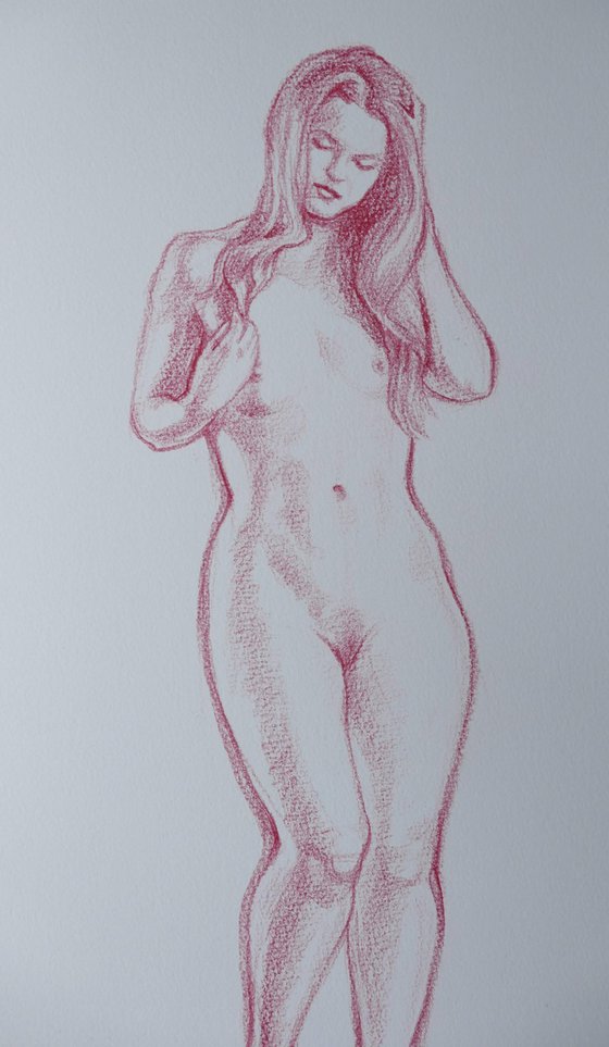 Standing female nude