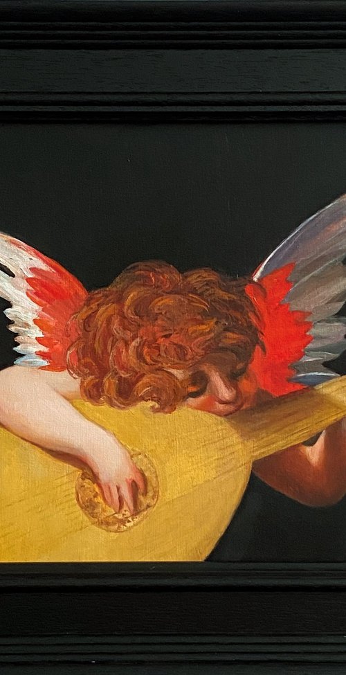 Angel Playing the Lute, after Rosso Fiorentino. by Jackie Smith