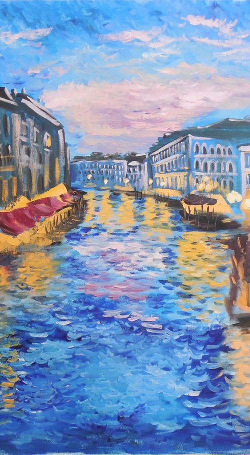 The evening at Grand canal in Venice by Dmitry Fedorov