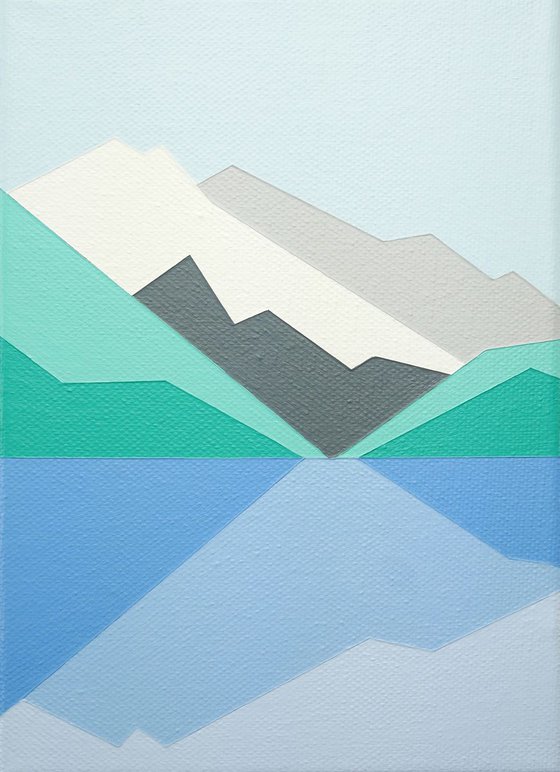 Queenstown mountain landscape painting.