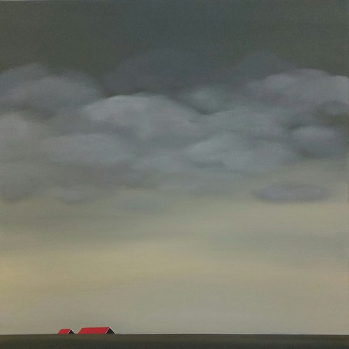 Autumn, travelling clouds (2) by Nelly van Nieuwenhuijzen