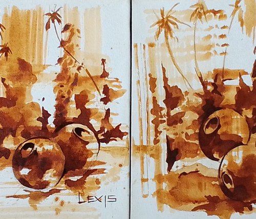 Pots at the coast by Alex Mensah