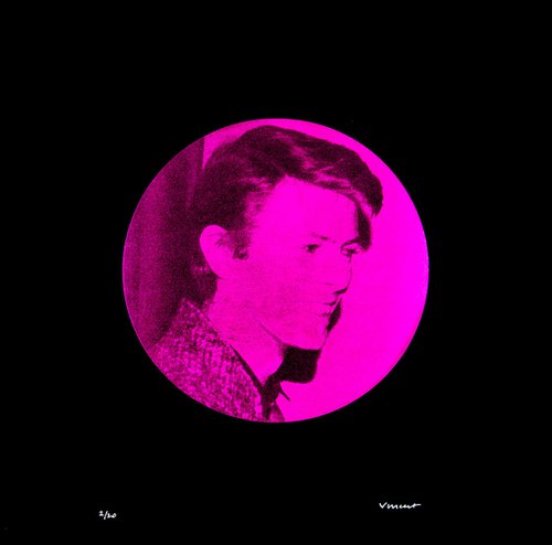 David Bowie Café Royal Foil - Satin Pink by Vincent McEvoy