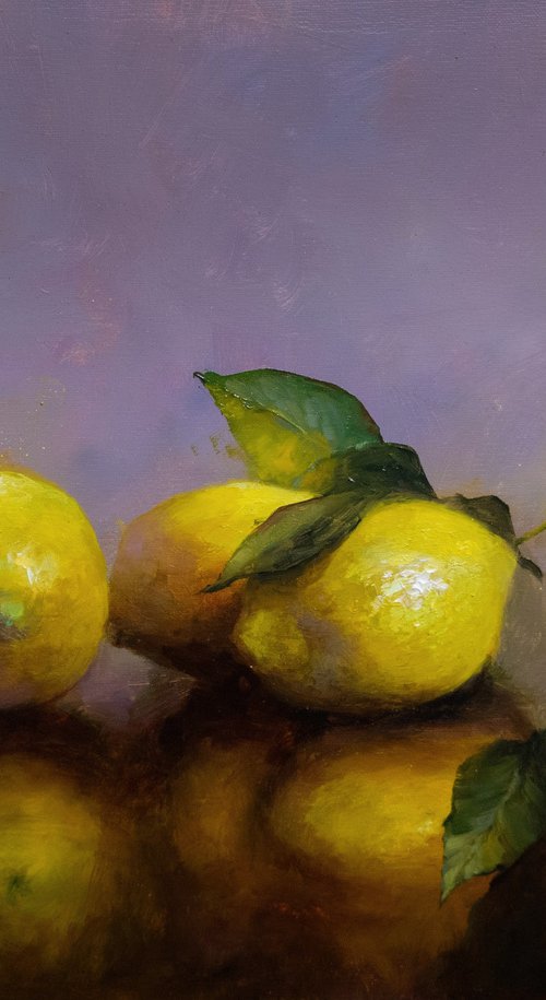 lemons and leaves by Aleksandr Jerochin