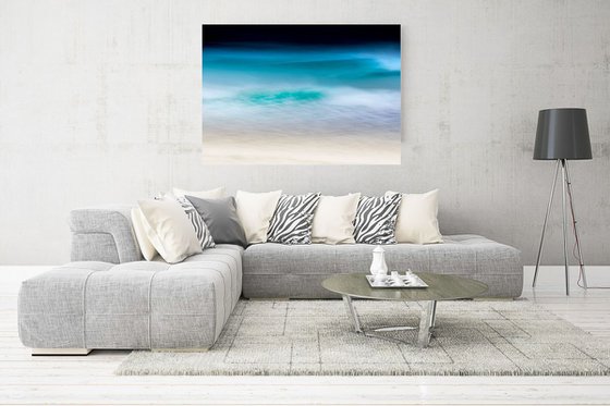 Atlantic Poetry..... - Teal and white canvas seascape