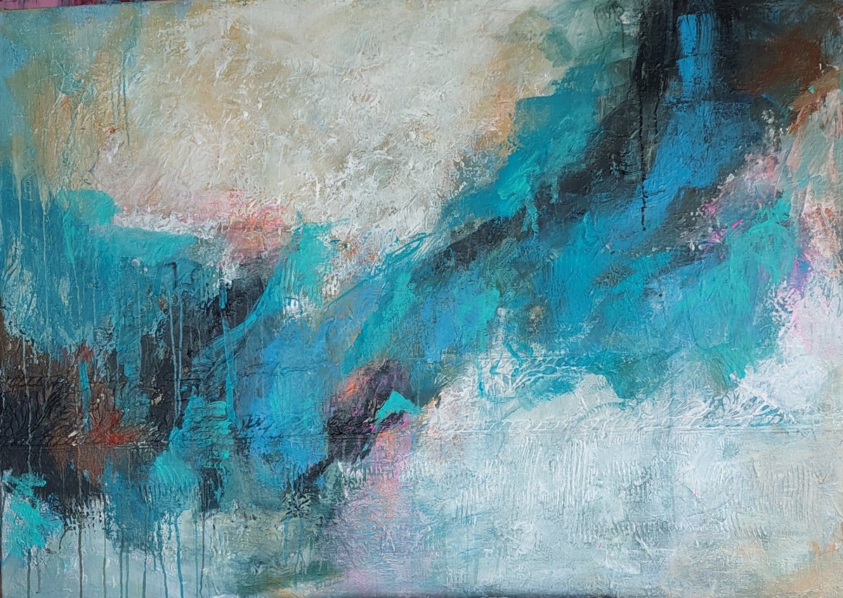 Blue Escape By Els Driesen, 55 X 39, Artwork For Sale On Artfinder
