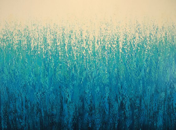 Blue Teal Sand - Seascape