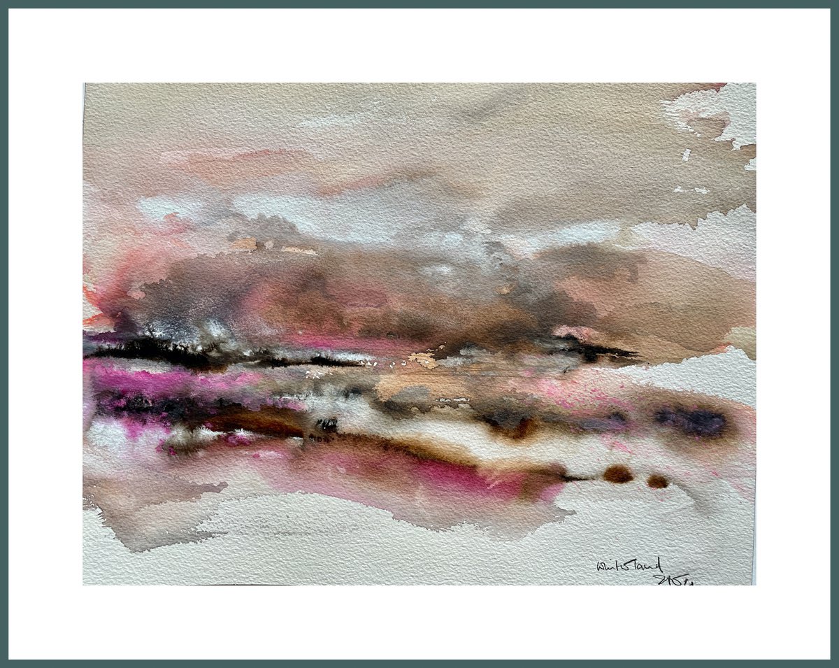 Abstract Watercolour , Winterland By Gesa Reuter, 16 X 12, Artwork For Sale On Artfinder