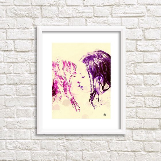 THE KISS | 2013 | Digital Artwork printed on Photographic Paper | High Quality | Limited Edition of 10 | Simone Morana Cyla | 30 X 40 cm | Published |