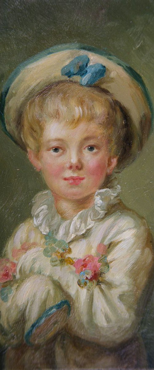 XIXth. cent. child Portrait style by GOUYETTE jean-michel