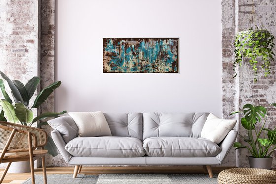 Abstrakte Weisheit - Abstract Art - Acrylic Painting - Canvas Art - Framed Painting - Abstract Painting - Industrial Art