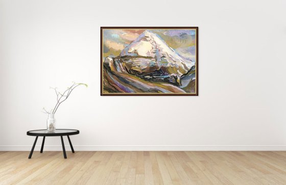 HIMALAYAS.  KAILASH MOUNT - mountainscape, mountain landscape art 80x120