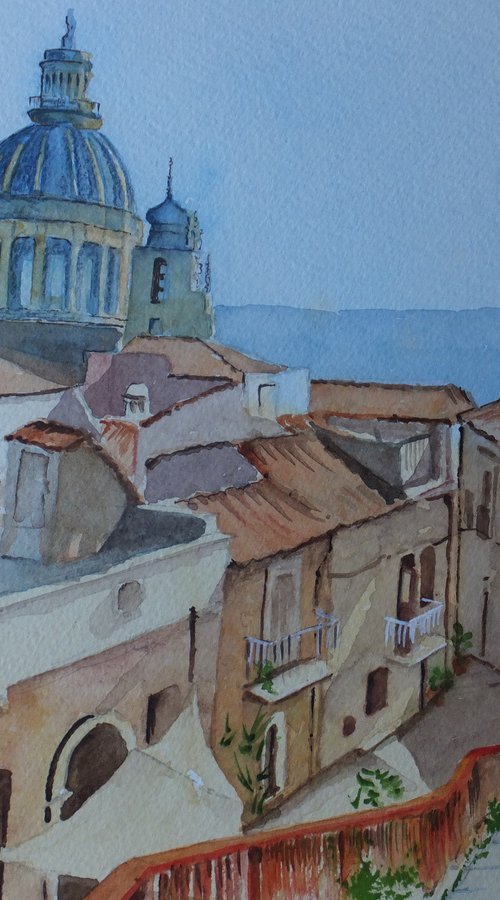 Rooftops over Ragusa by David Harmer