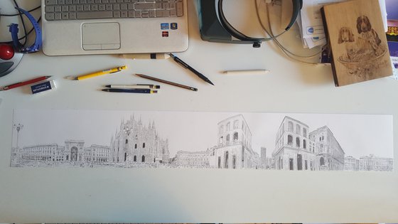 Panoramica Duomo di Milano Arengario