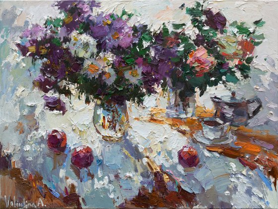 Autumn flowers Still Life Original oil painting