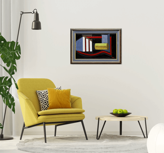 Realistic Representation Of A Framed Abstract, 100 cm x 70 cm