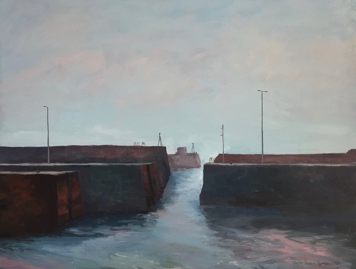 Impressionistic Landscape Oil Painting By Stephen Howard Harrison, 33 X 25", 