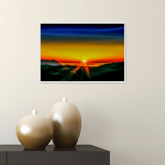 Indian summer #3. Abstract Sunrise Seascape Limited Edition 11/50 16x11 inch Photographic Print