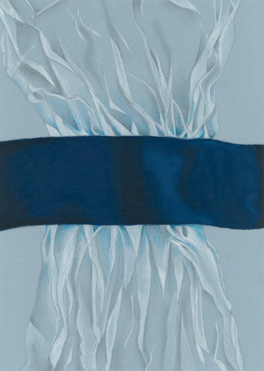 Abstract Pastel Drawing , Cinched One By Kristine Facchetti, 12 X 16, Artwork For Sale On Artfinder