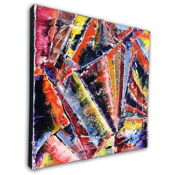 "Thick As Thieves" - FREE USA SHIPPING - Original Large PMS Abstract Diptych Oil Paintings On Canvas - 40" x 20"