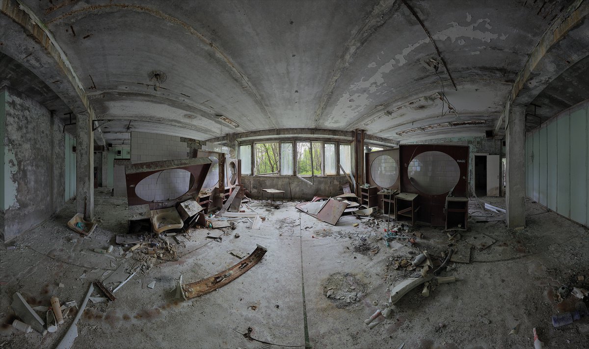 Photorealistic Photograph , #50. Pripyat Barber Shop 1 By Stanislav Vederskyi, 64 X 39, Artwork For Sale On Artfinder