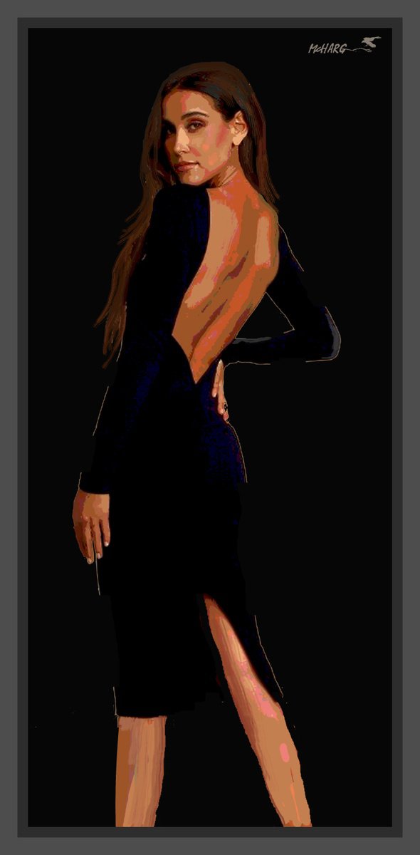 Impressionistic Painting , Little Black Dress #3 By Joe Mcharg, 30 X 61, Artwork For Sale On Artfinder