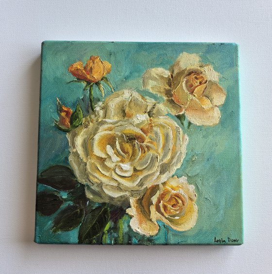 Yellow roses still life