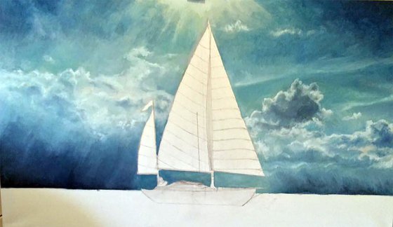 Past the storm --LARGE PAINTING--