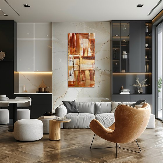 Field of Study Ochre 50x100x2 cm