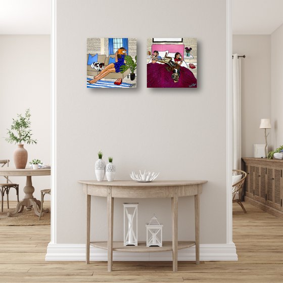 Dog Days Bedtime 2 30cm x 30cm