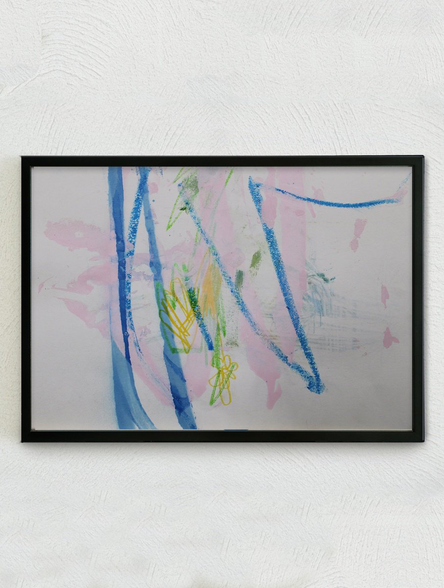 Expressive Animal Acrylic Painting By Milos Hronec, 12 X 8", Animal Bones 19, Original Artwork