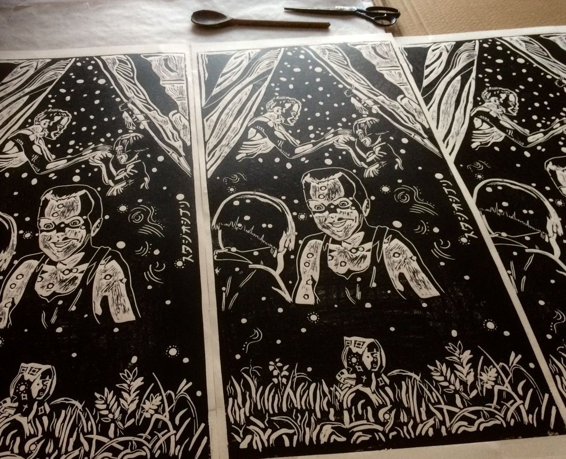  Why Do Fireflies Have To Die So Soon Linocut By Mark Murphy Artfinder