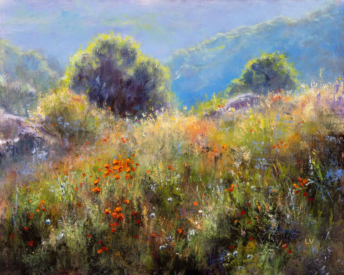 Cheerful wildflowers field by Lucia Verdejo