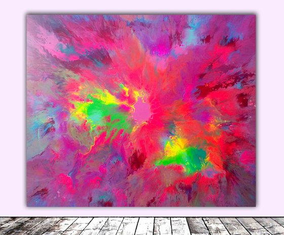 Passion - XXL 120x100 cm Big Painting,  Large Abstract Painting - Ready to Hang, Canvas Wall Decoration