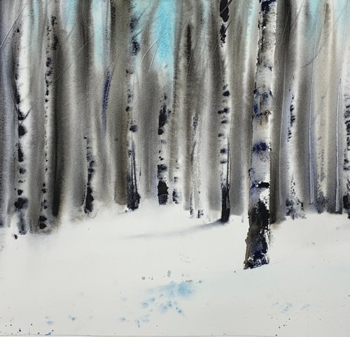 Birch Grove #4 by Eugenia Gorbacheva