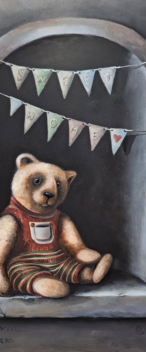 Still Life with Teddy Bear Minimalism by Natalia Langenberg