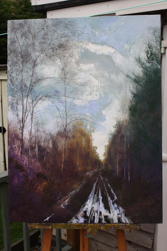 Standing on the edge of Gallows Wood (Large Painting)