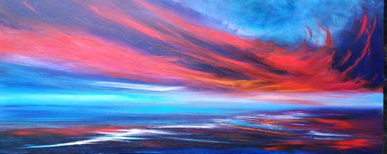 Crimson Passion - seascape, emotional, panoramic