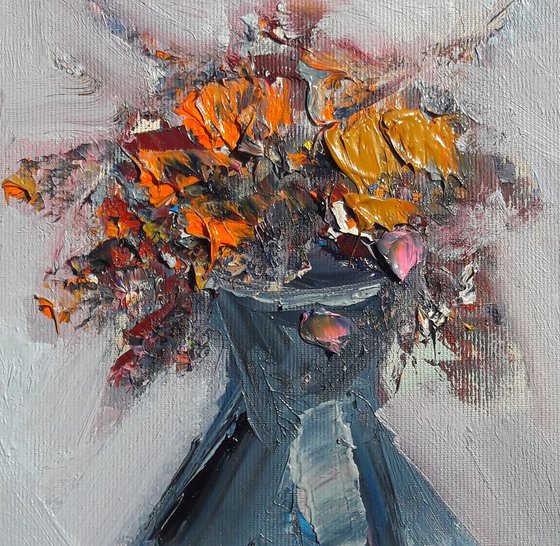 Still life flowers(20x30cm, oil painting, ready to hang)