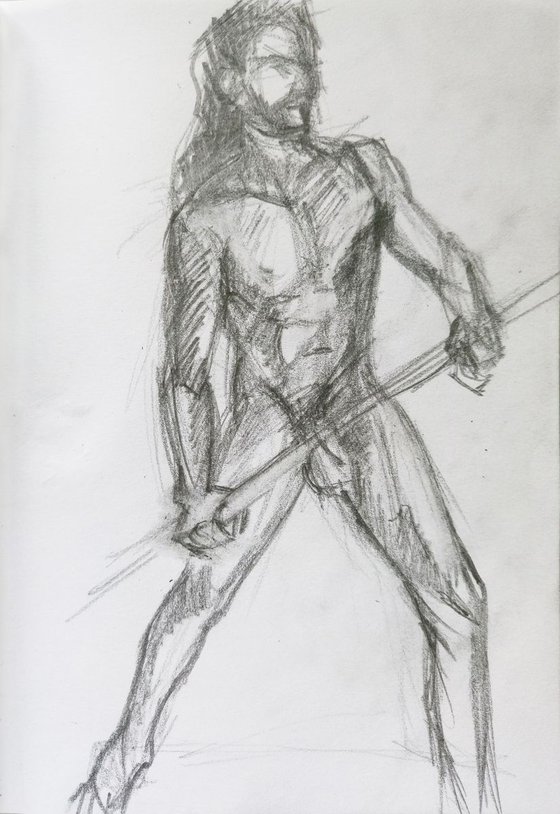Sketch of Human body. Man 14