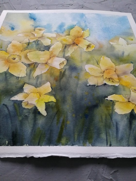 Daffodils painting