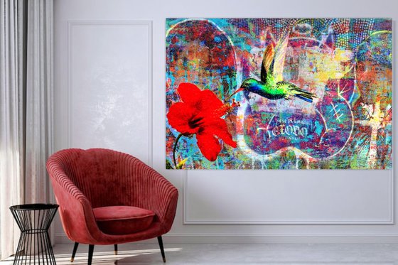 Street Art Hummingbird