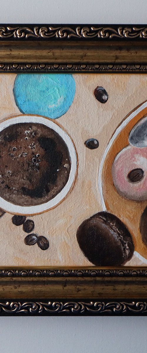 Coffee Painting Macaroons by Natalia Shaykina