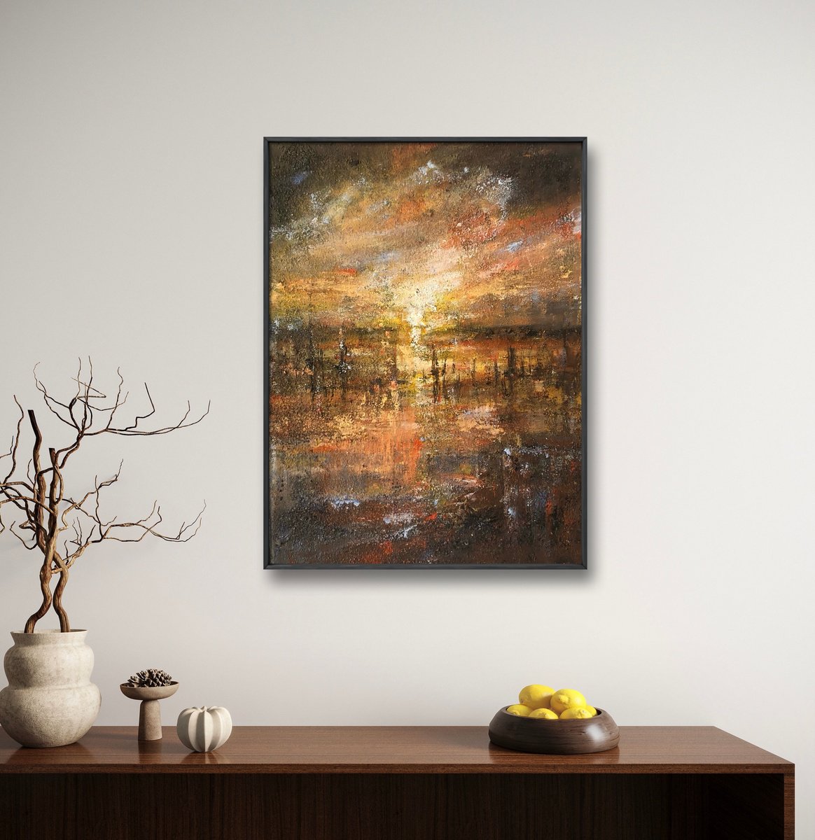 Impressionistic Landscape Oil Painting By Snezana Djordjevic, 12 X 16", Harbour Of Love-14, Original Artwork