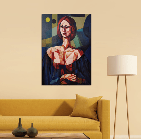 Cubism portrait(70x100cm, cubism, oil painting)