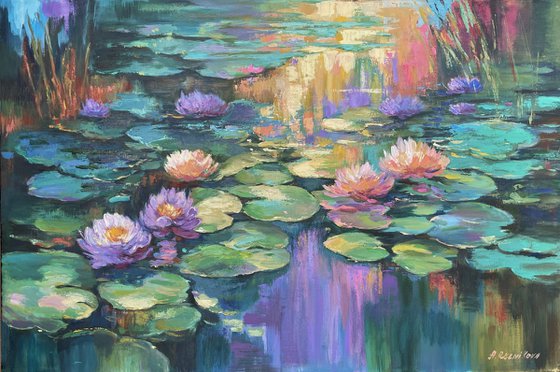 Giverny's Purple Evening