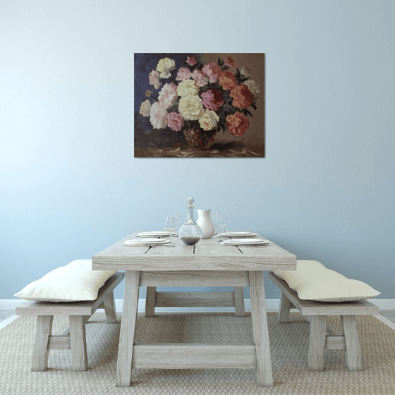 Peonies and Roses