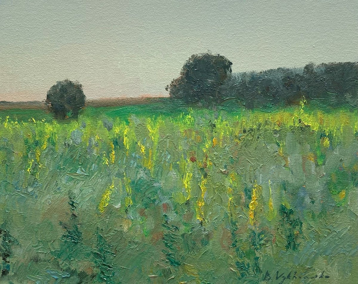 Impressionistic Landscape Oil Painting By Bohdan Vykhrenko, 12 X 9, Early Morning, Original Artwork