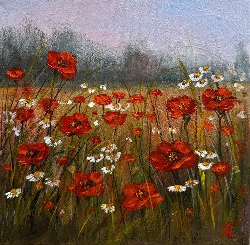 Collection of Delicate Flowers - Red poppies by Tanja Frost