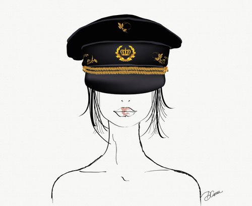 Female Officer - fashion - uniform - portraite - minimalist - cosplay girl by Artemisia